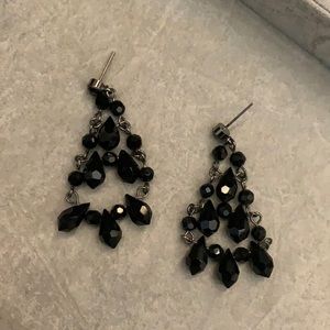 Black and white earrings